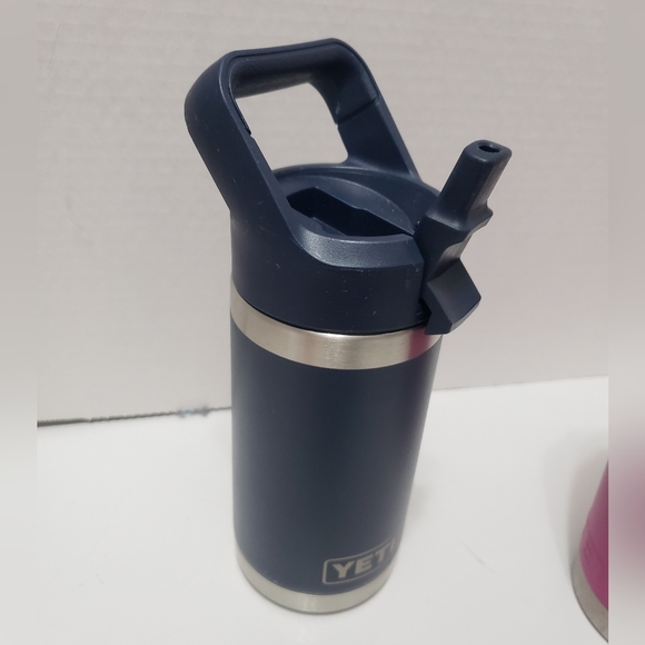 Yeti tumblers, used, pink with slide open lid and blue with straw top - Picture 5 of 6